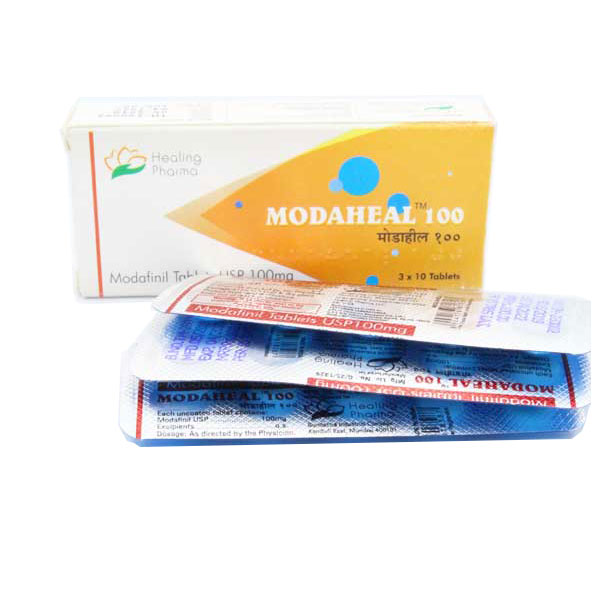 Modafinil 100mg X 10 tablets (Healing Pharma)