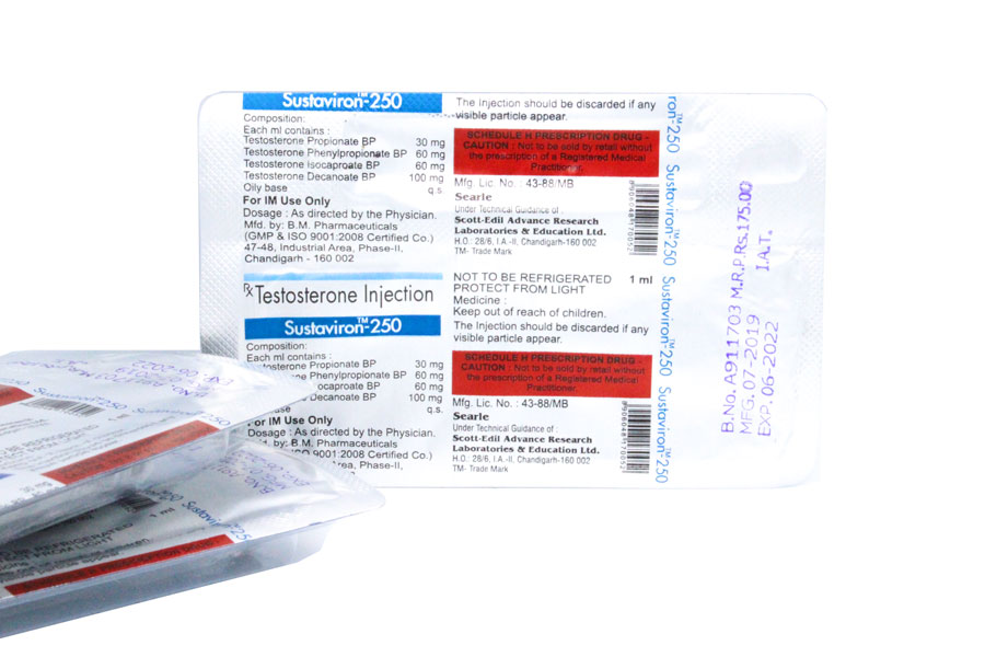 Sustanon 250 – 3 X 1ml [Ampules + Syringe and Needle]